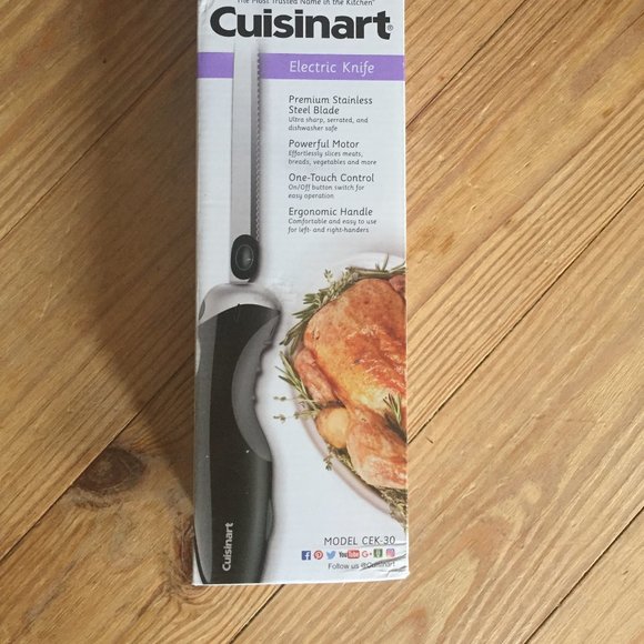 Cuisinart Electric Knife,1 Blade, Black,1 EA - Picture 2 of 7